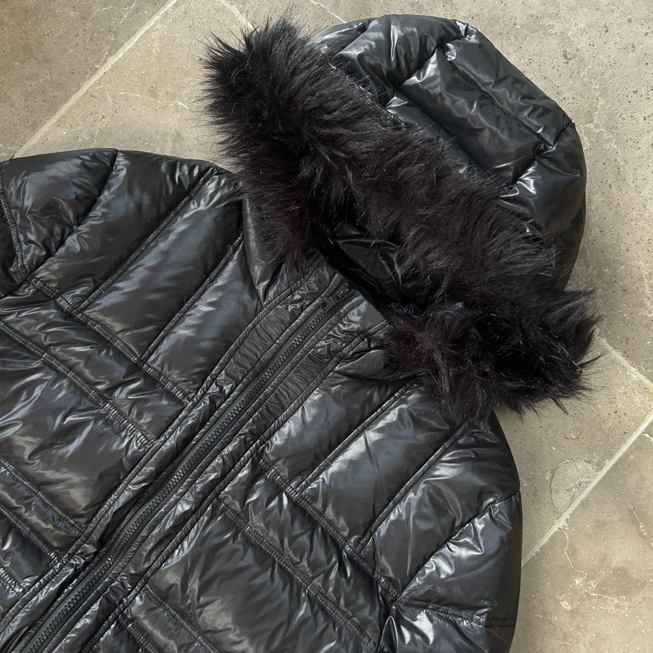 Armani Exchange Fur Hood Puffer Jacket M