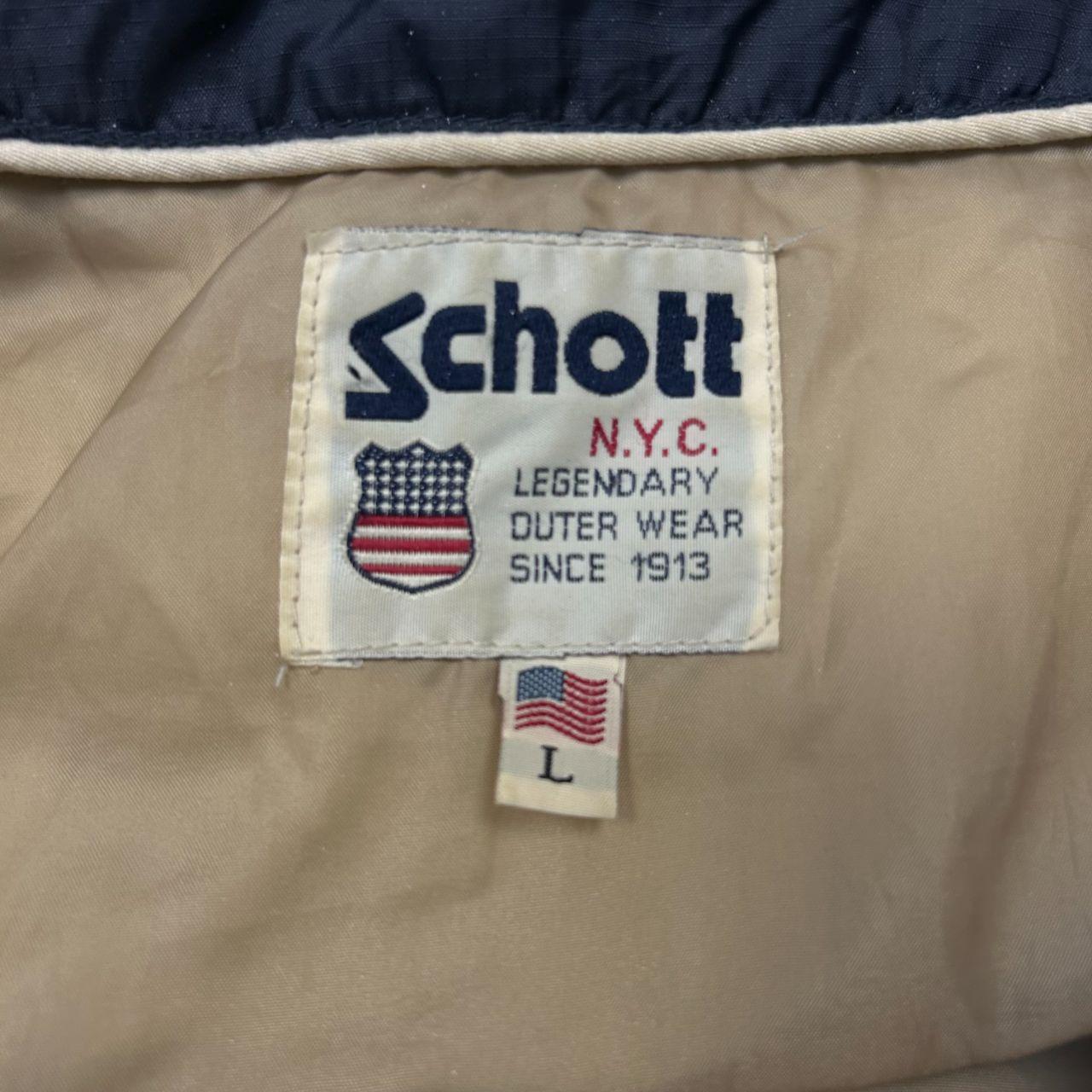 Mens Vintage Schott NYC Fur Hood Puffer Jacket M