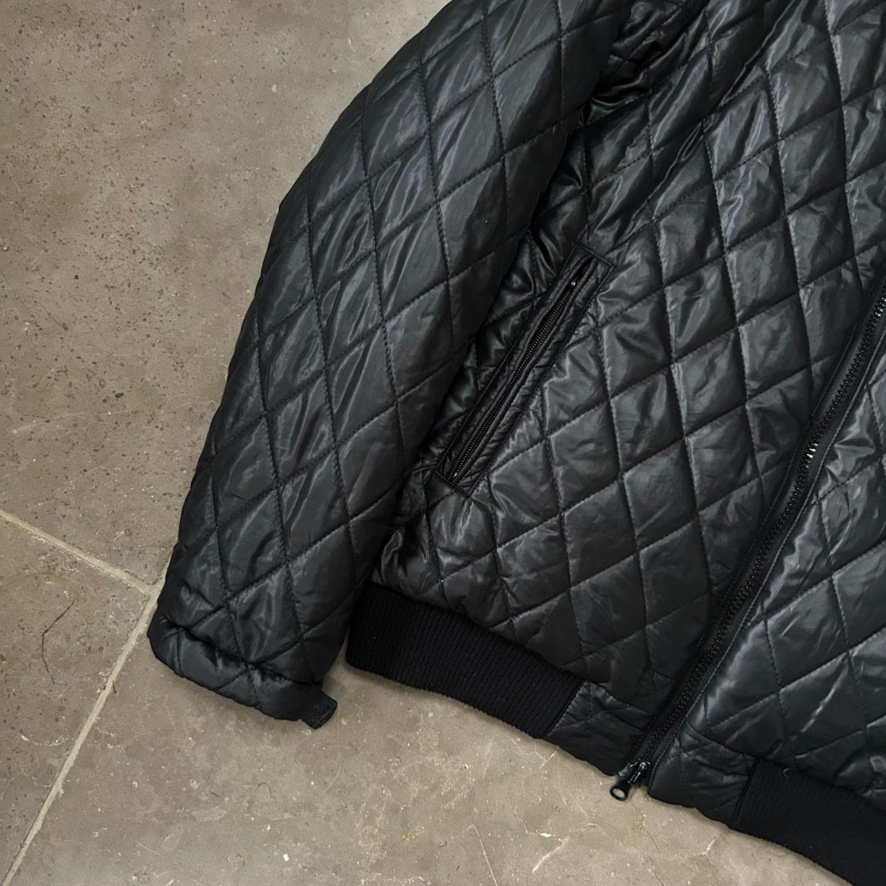 Vintage Japanese Archive Fur Hood Reversible Puffer Jacket S