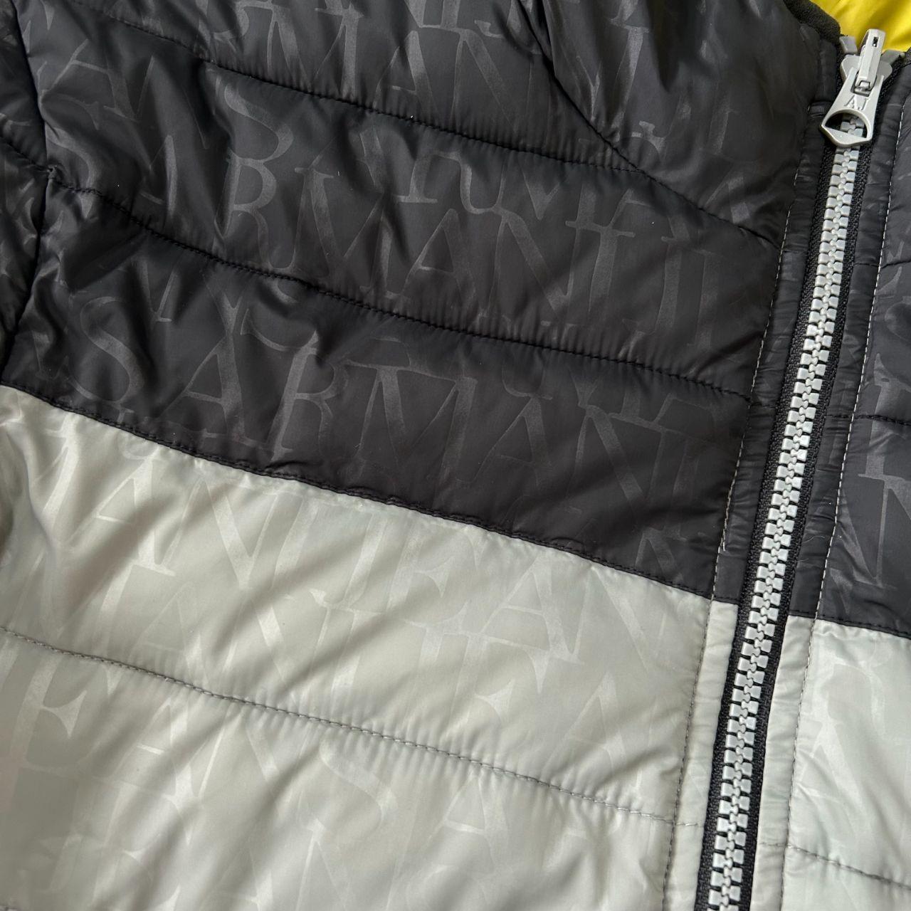 Vintage Armani Jeans Monogram Logo Puffer Jacket S