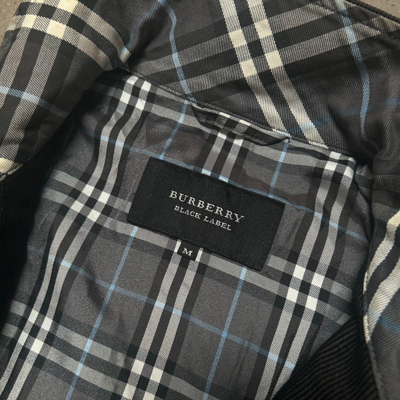 Burberry Black Label Asymmetrical Zip Corduroy Riders Jacket M
