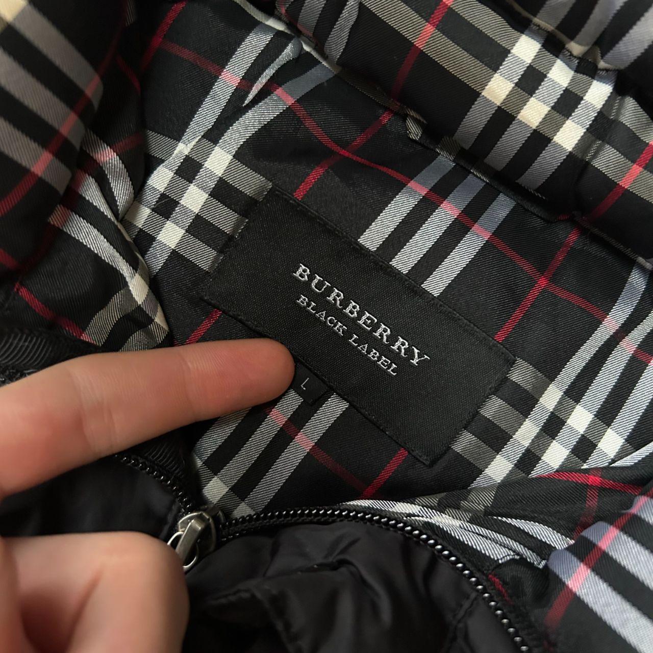 Burberry Black Label Fur Hood Puffer Jacket Black M