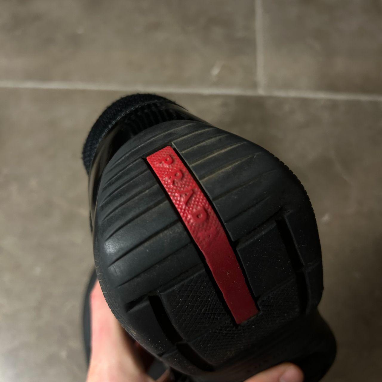 Mens Prada Sport America Cup Shiny Low Trainer Uk 9