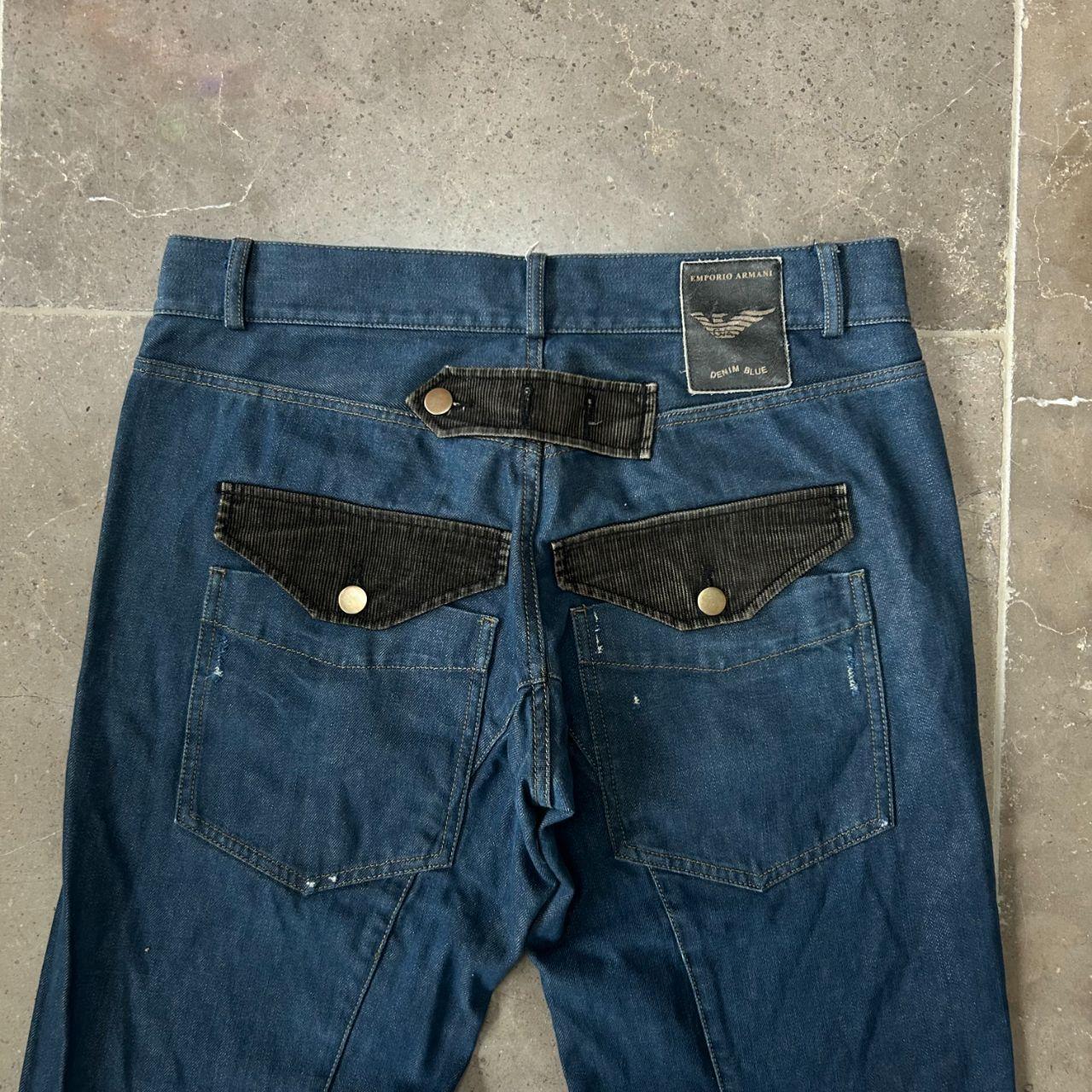 Vintage Emporio Armani Bootcut Buckle Back Jeans W34 L34
