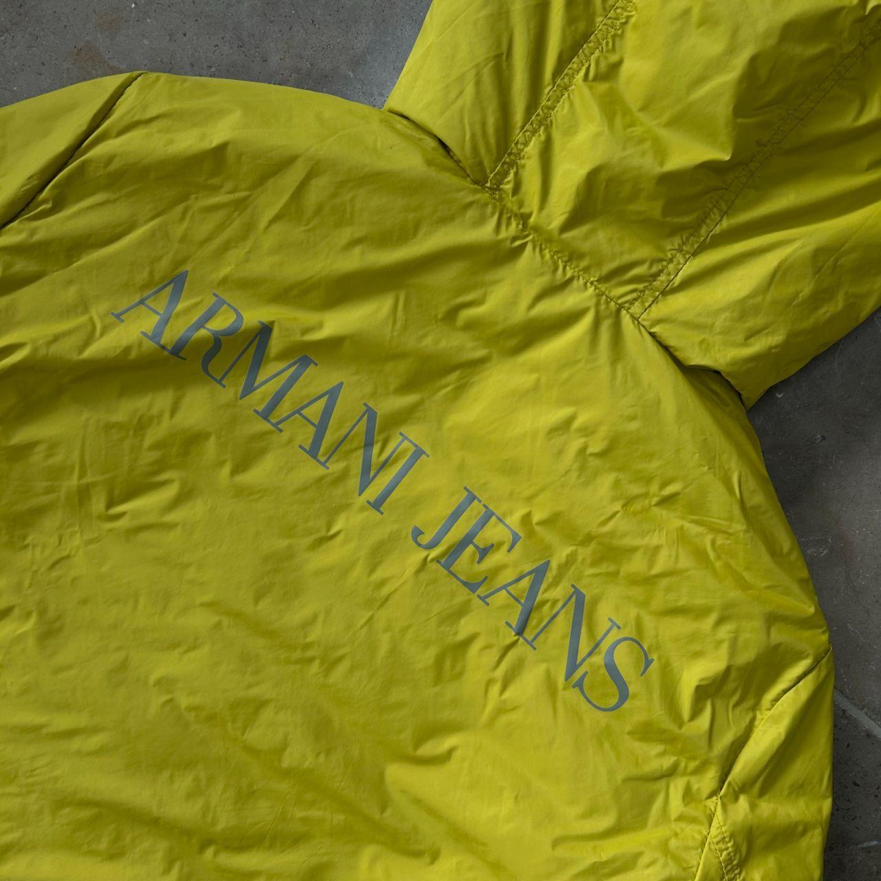 Vintage Armani Jeans Monogram Logo Puffer Jacket S