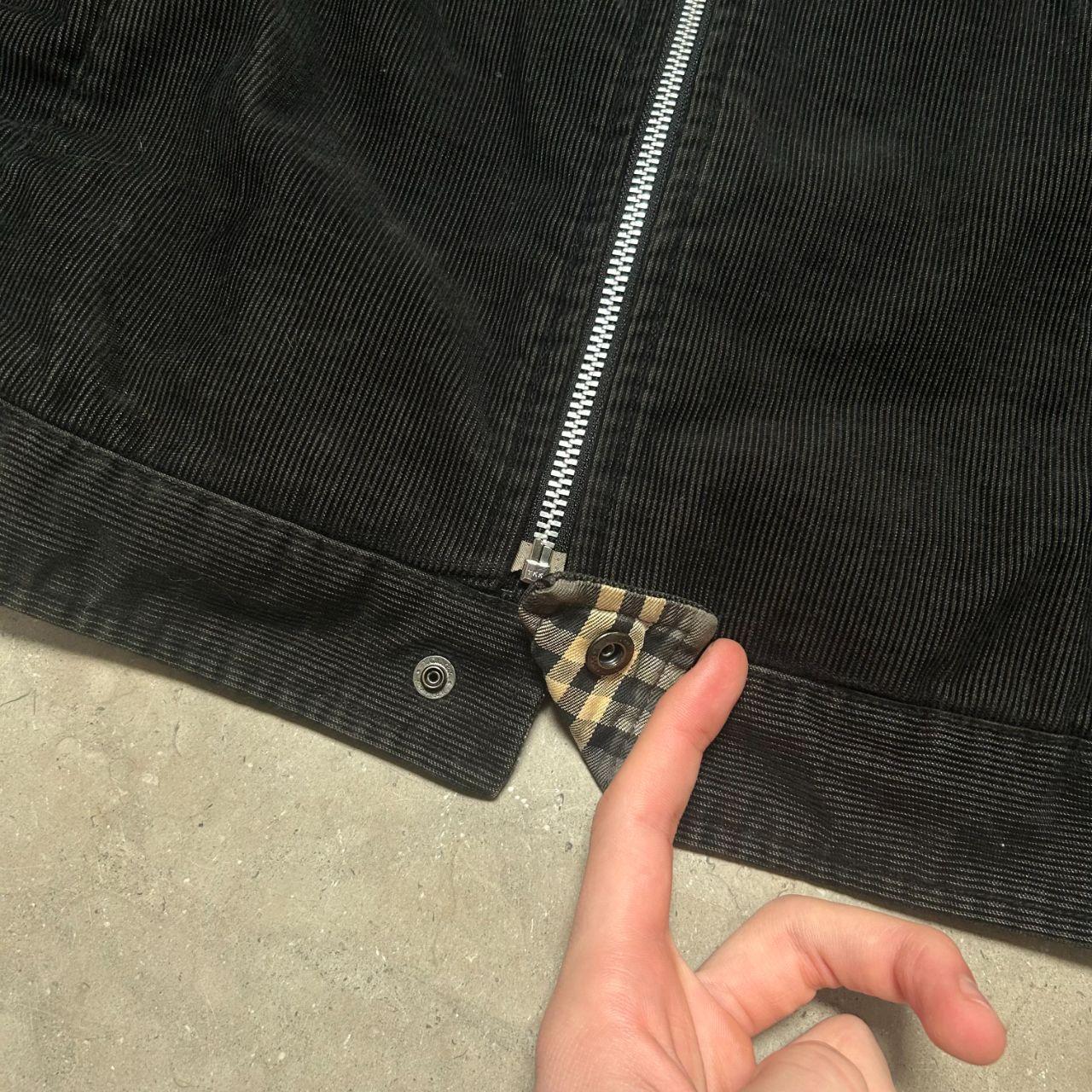 Burberry Black Label Asymmetrical Zip Corduroy Riders Jacket M