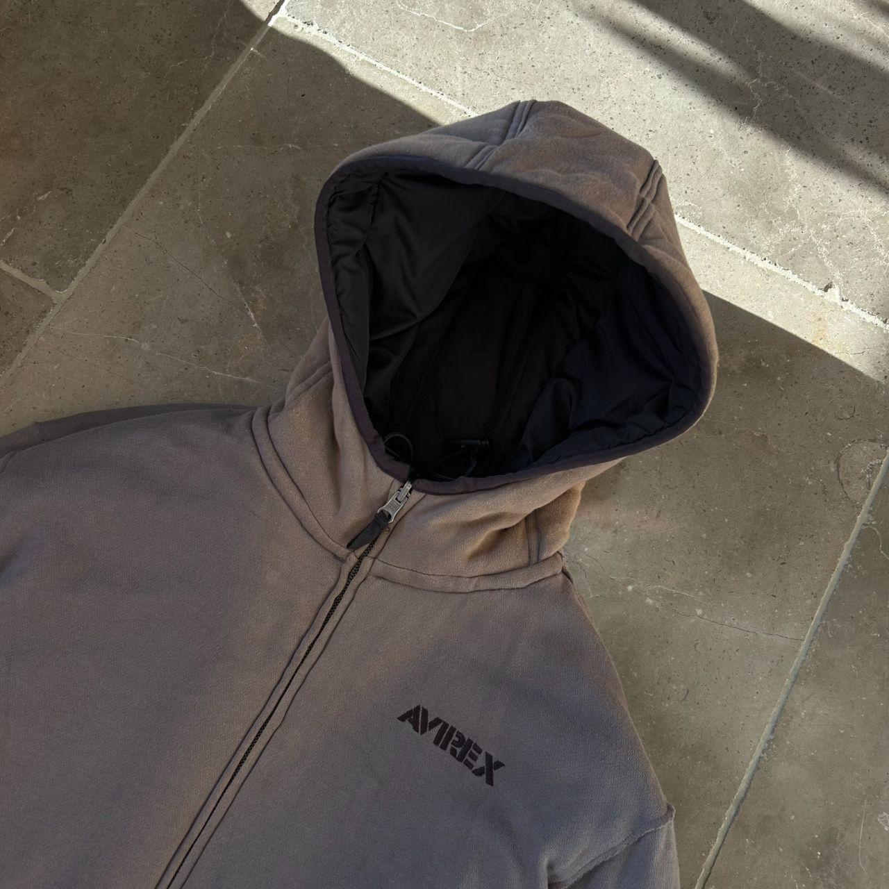 Vintage Avirex Zip Up Puffer Bomber Jacket Black M