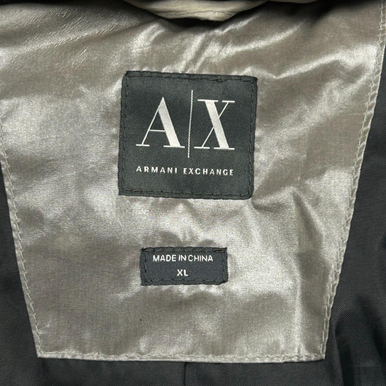 Armani Exchange Fur Hood Puffer Jacket Grey XL
