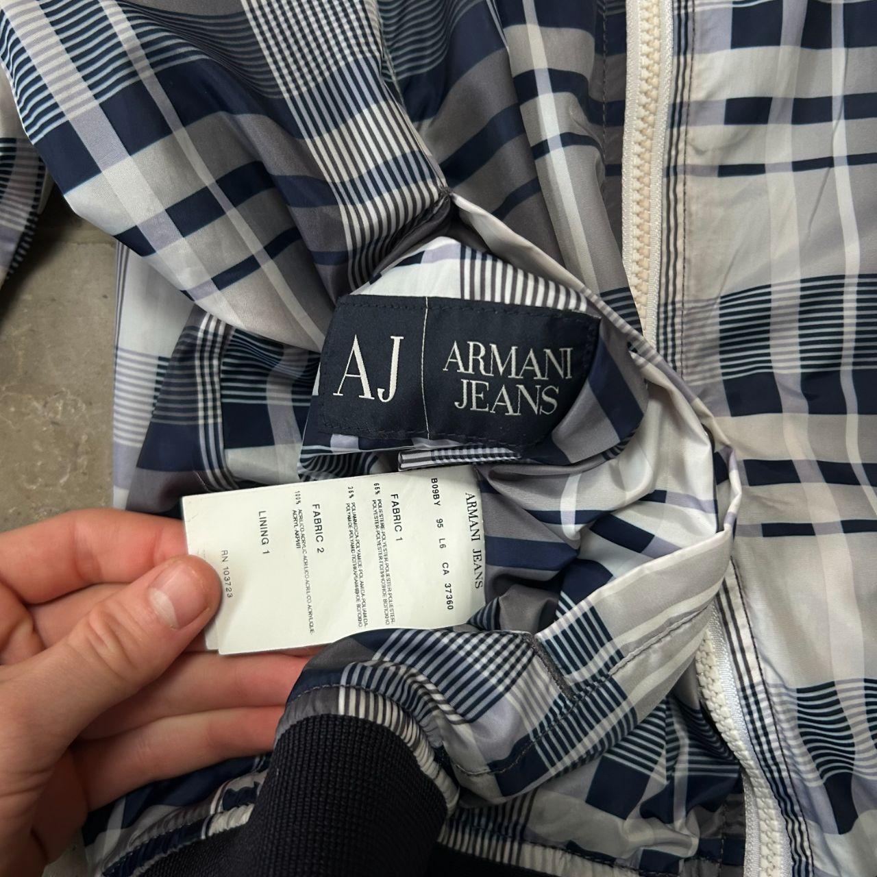 Vintage Armani Jeans Plaid Windbreaker Jacket Size S