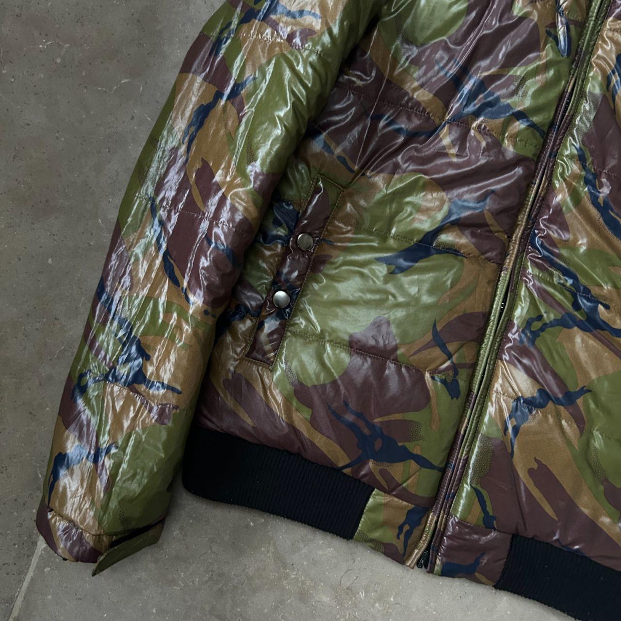 Vintage Japanese Archive Fur Hood Reversible Puffer Jacket S