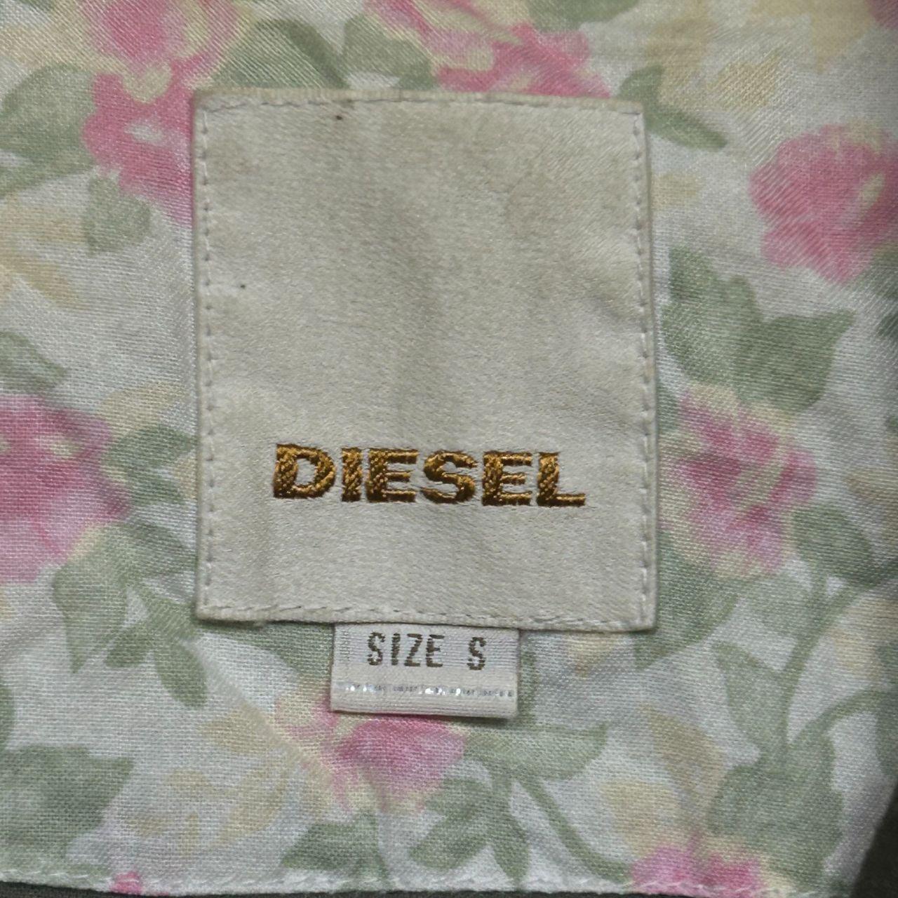 Mens Diesel Fur Hood Bomber Jacket Khaki S