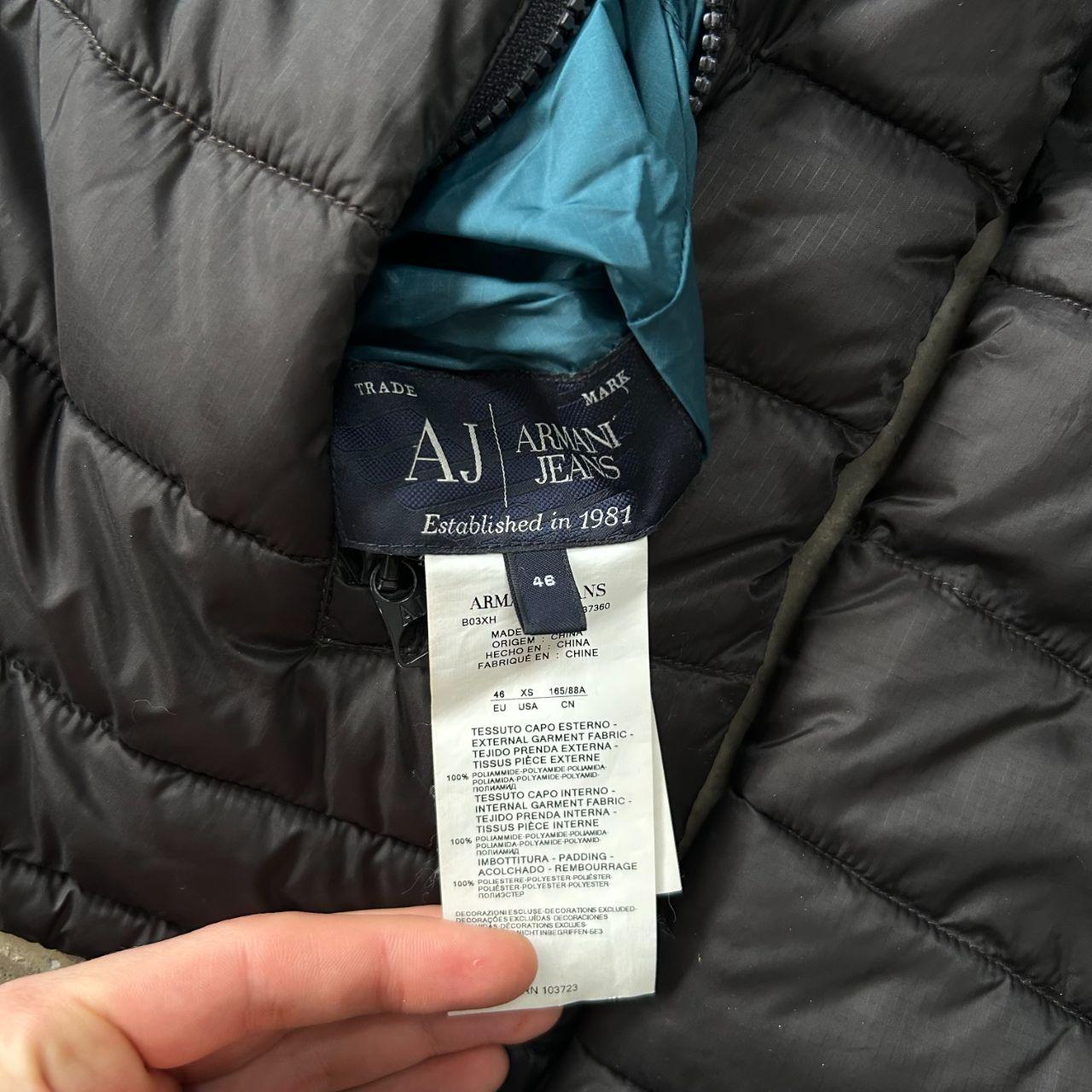 Vintage Armani Jeans Two Tone Reversible Puffer Jacket S