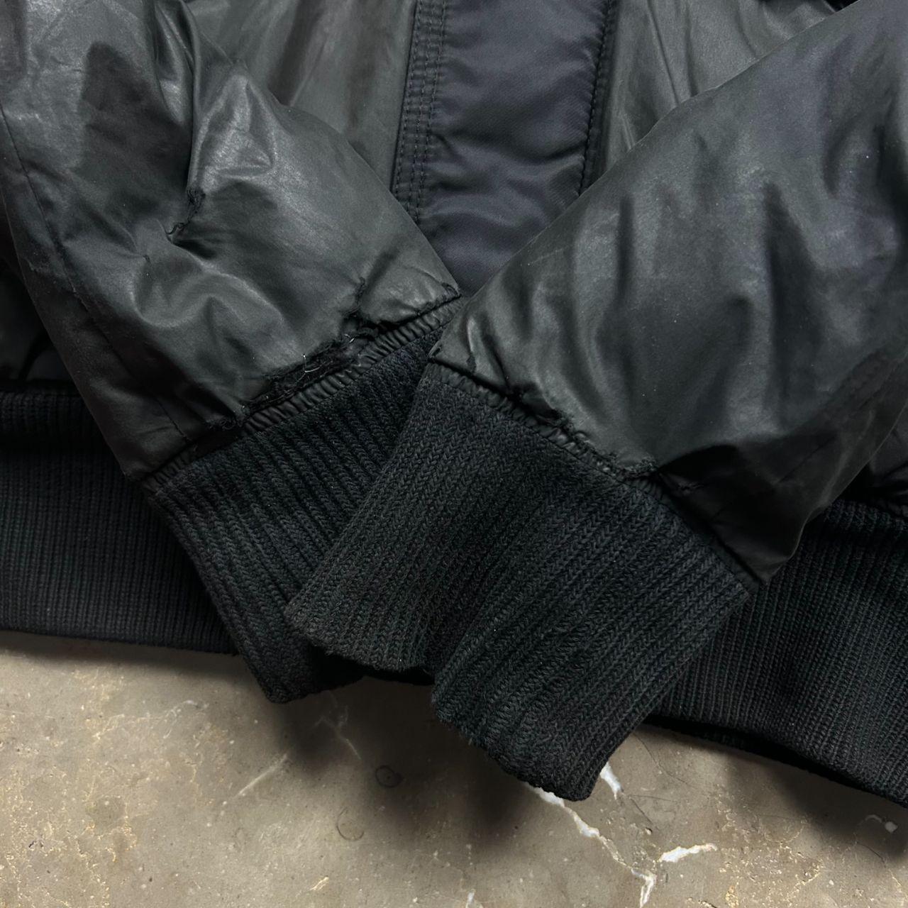 Mens Diesel Fur Hood Bomber Jacket Black M