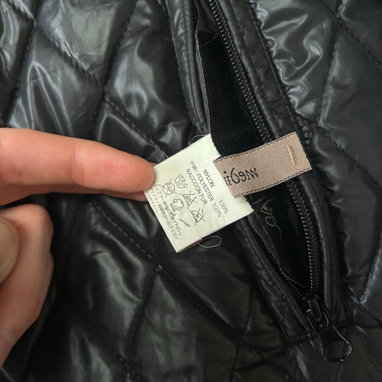 Vintage Japanese Archive Fur Hood Reversible Puffer Jacket S