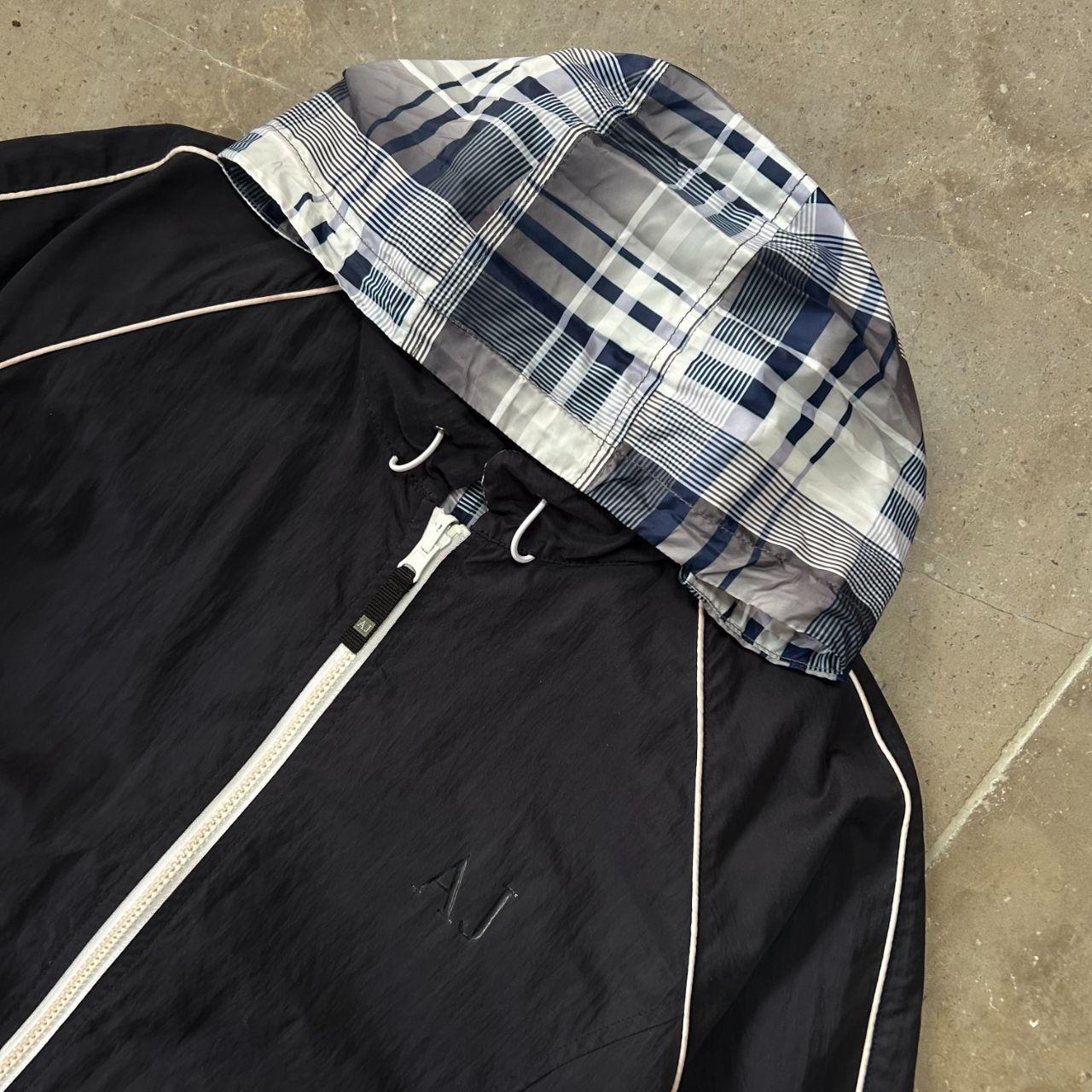 Vintage Armani Jeans Plaid Windbreaker Jacket Size S