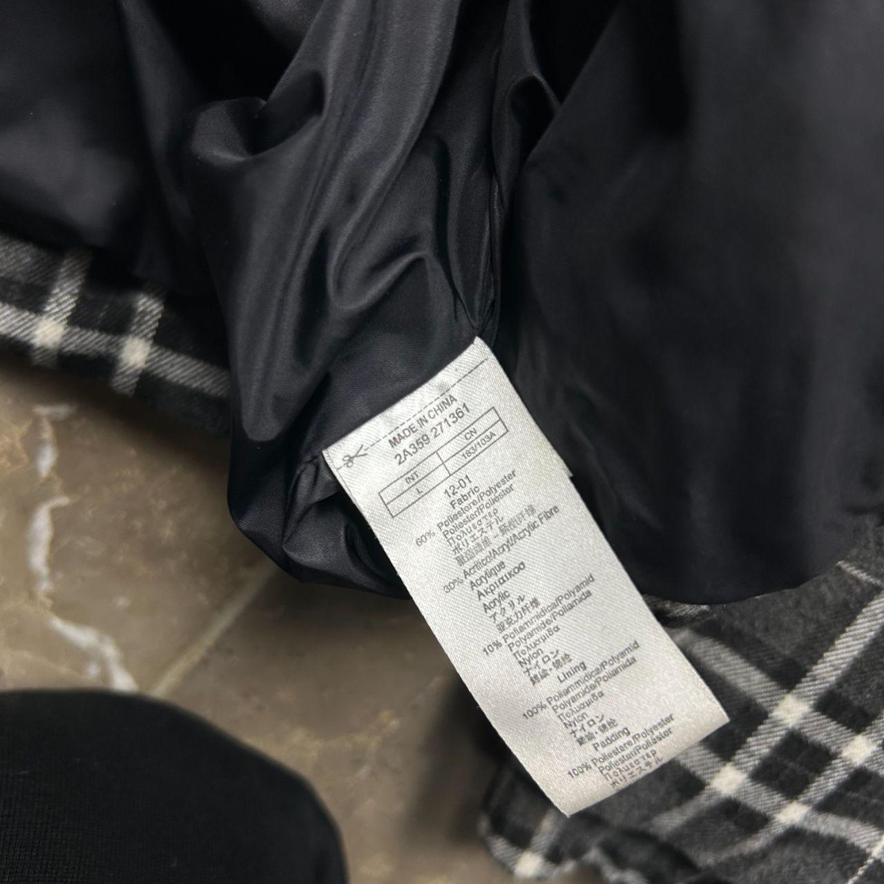 Mens Armani EA7 Plaid Fur Hood Puffer Jacket L